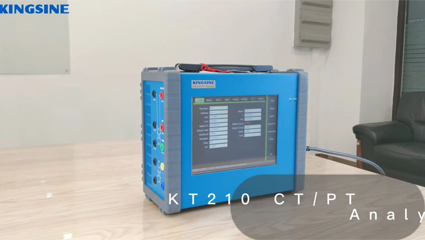 Teste de parâmetros do transformador atual do analisador KT210 CT/PT